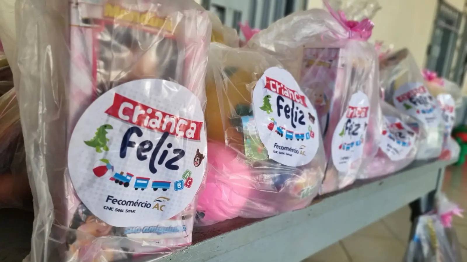 Sistema Fecomércio-Sesc-Senac/AC distribui brinquedos em mais uma etapa do Projeto “Criança Feliz”