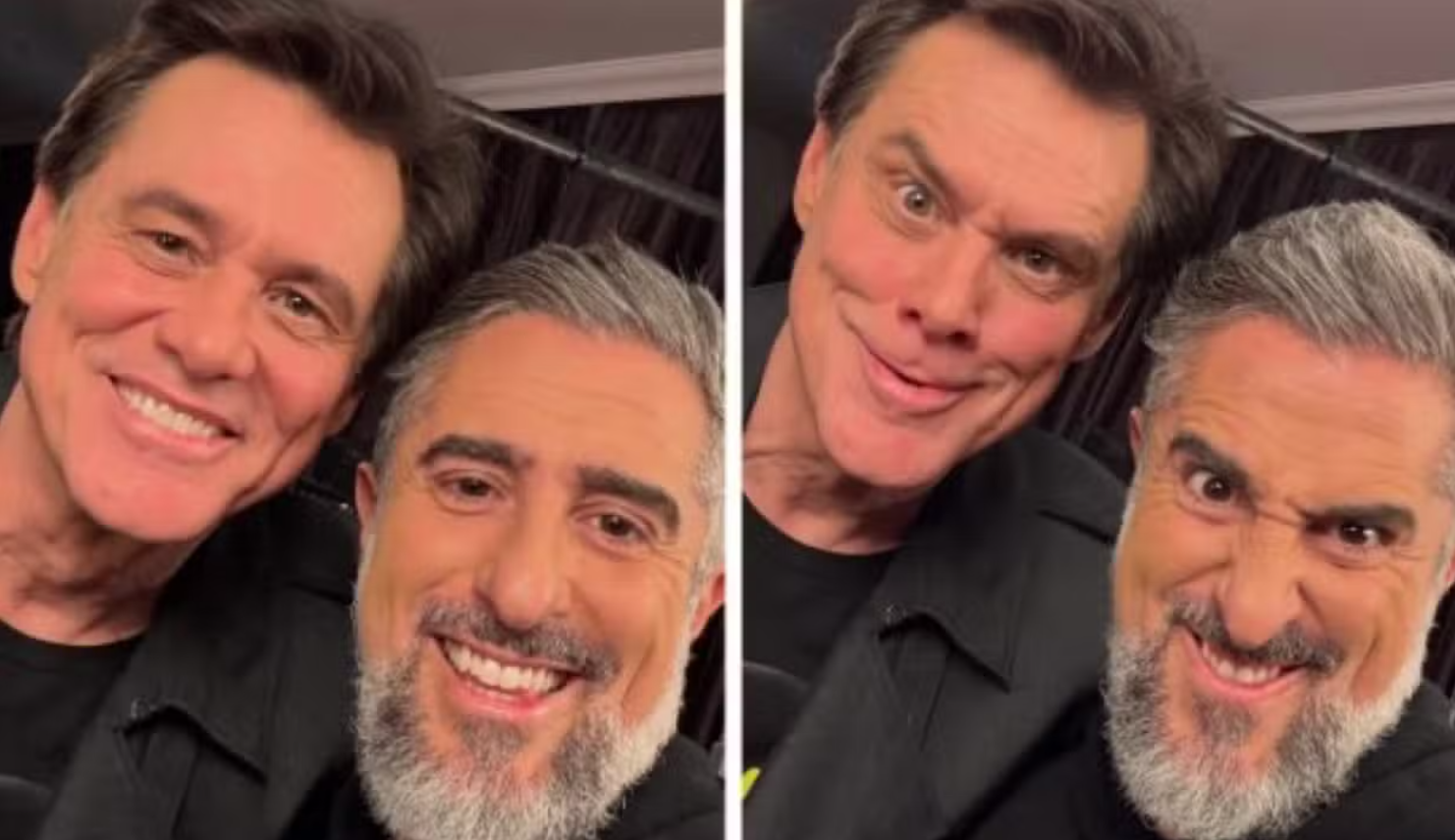 Marcos Mion encontra Jim Carrey em gravação emocionante do Caldeirão e destaca legado do astro