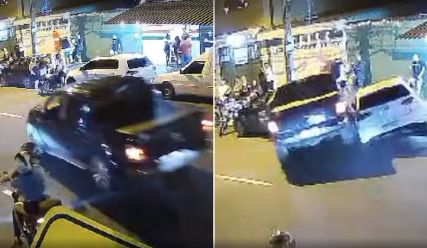 Vídeo: motorista de caminhonete atropela grupo na porta de pizzaria em Ribeirão Preto, SP