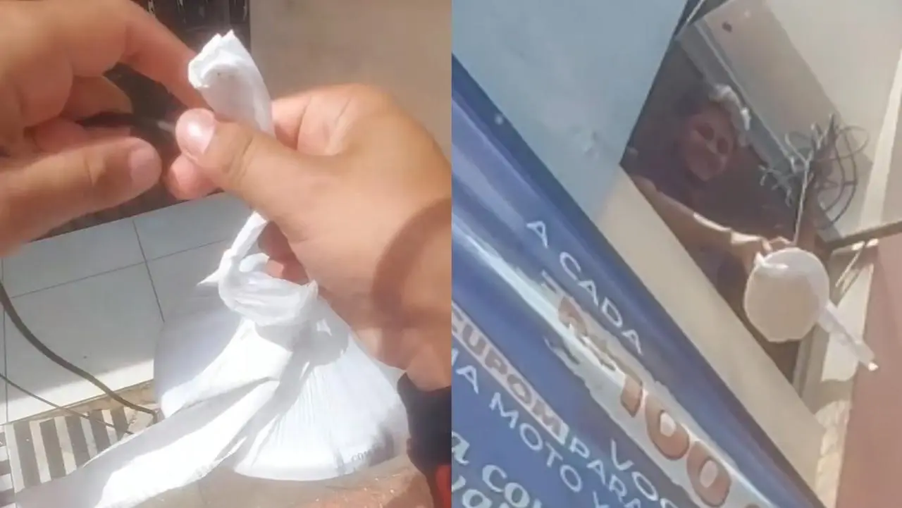 Entrega inusitada! Motoboy se surpreende com método usado por cliente para buscar encomendas