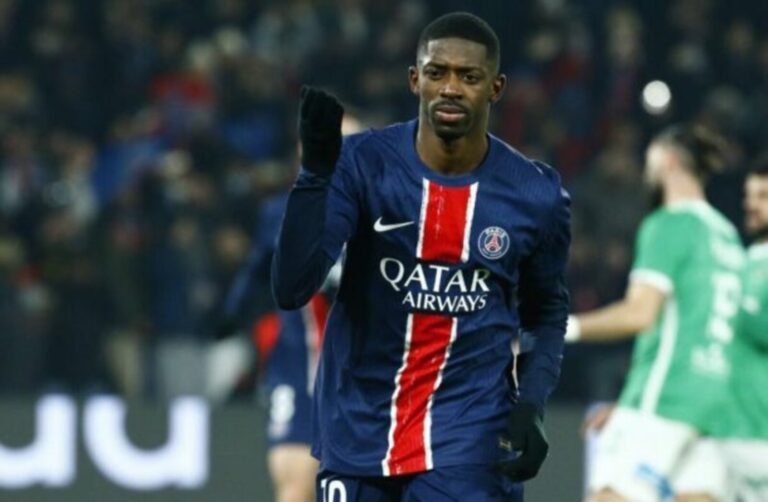 Líder isolado, PSG vence Saint-Étienne (2-1) com dois gols de Dembelé