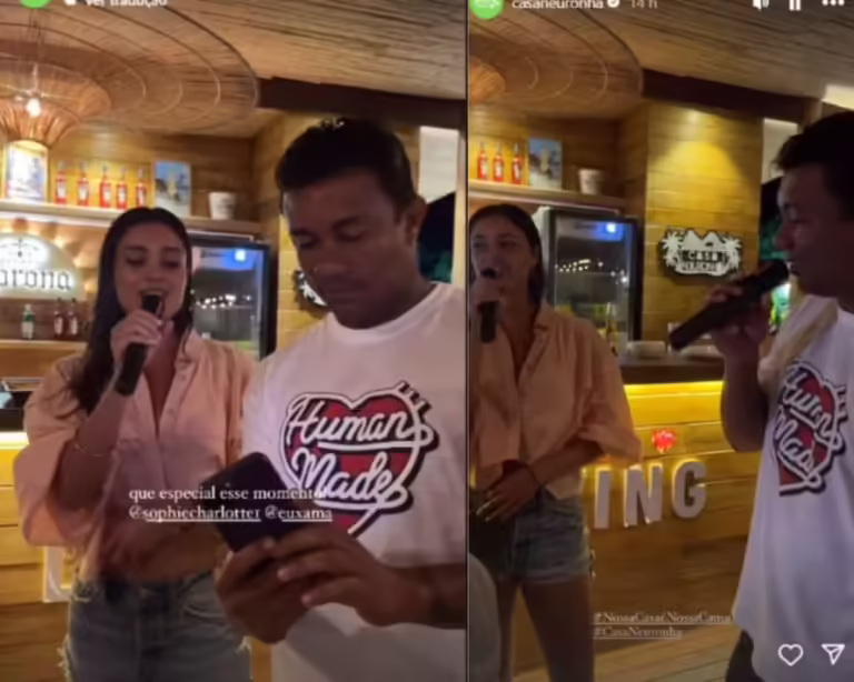 Sophie Charlotte e Xamã cantam juntos em Fernando de Noronha