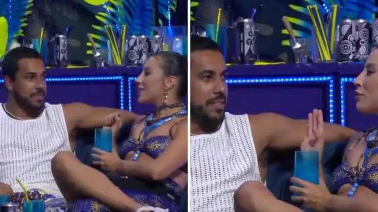 Maike tentou, mas levou um fora de Renata: “Não tô mais no momento de beijar aleatório”