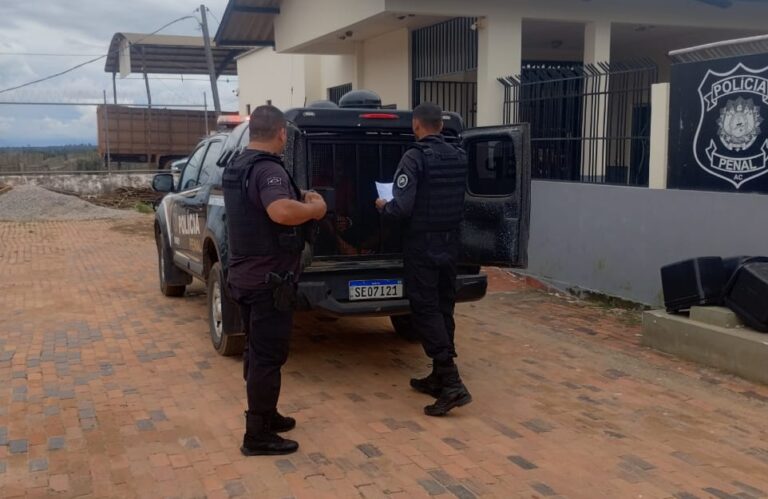 Operação da Polícia Penal no interior do Acre cumpre três mandados de prisão contra foragidos