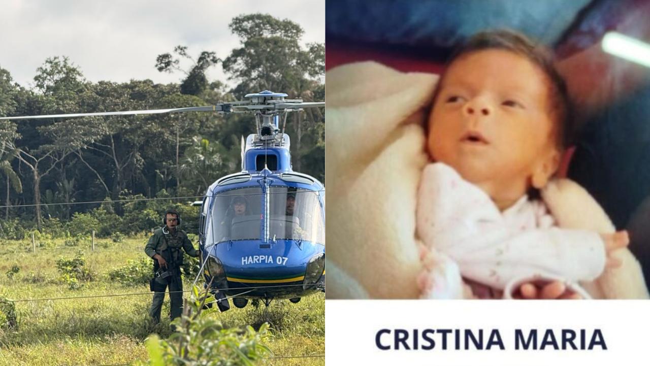 Caso Yara: Polícia usa helicóptero para percorrer áreas de difícil acesso e achar bebê desaparecida