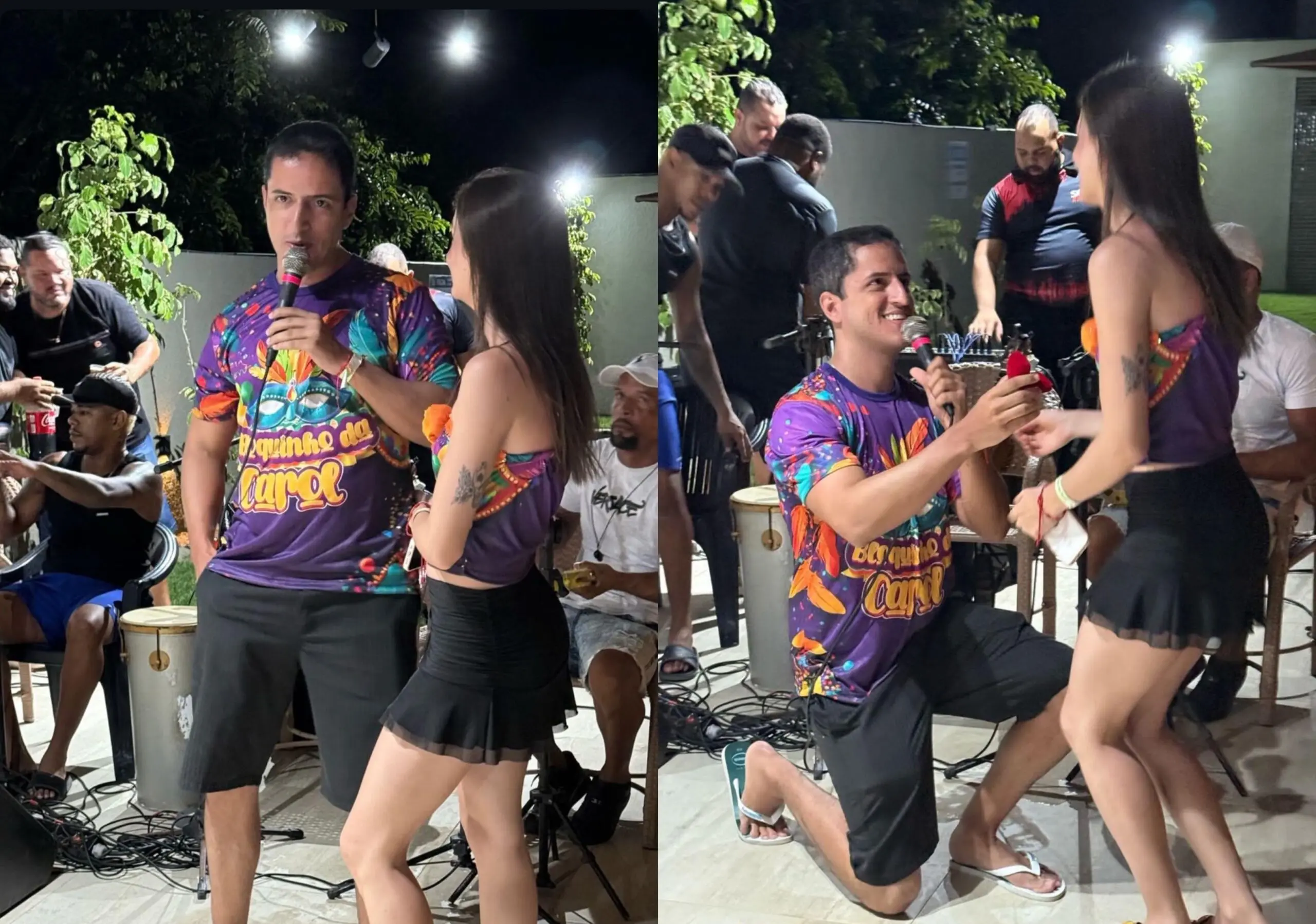 Bruno Borges, o menino do Acre, pede jovem em casamento durante noite de Carnaval; VEJA FOTOS