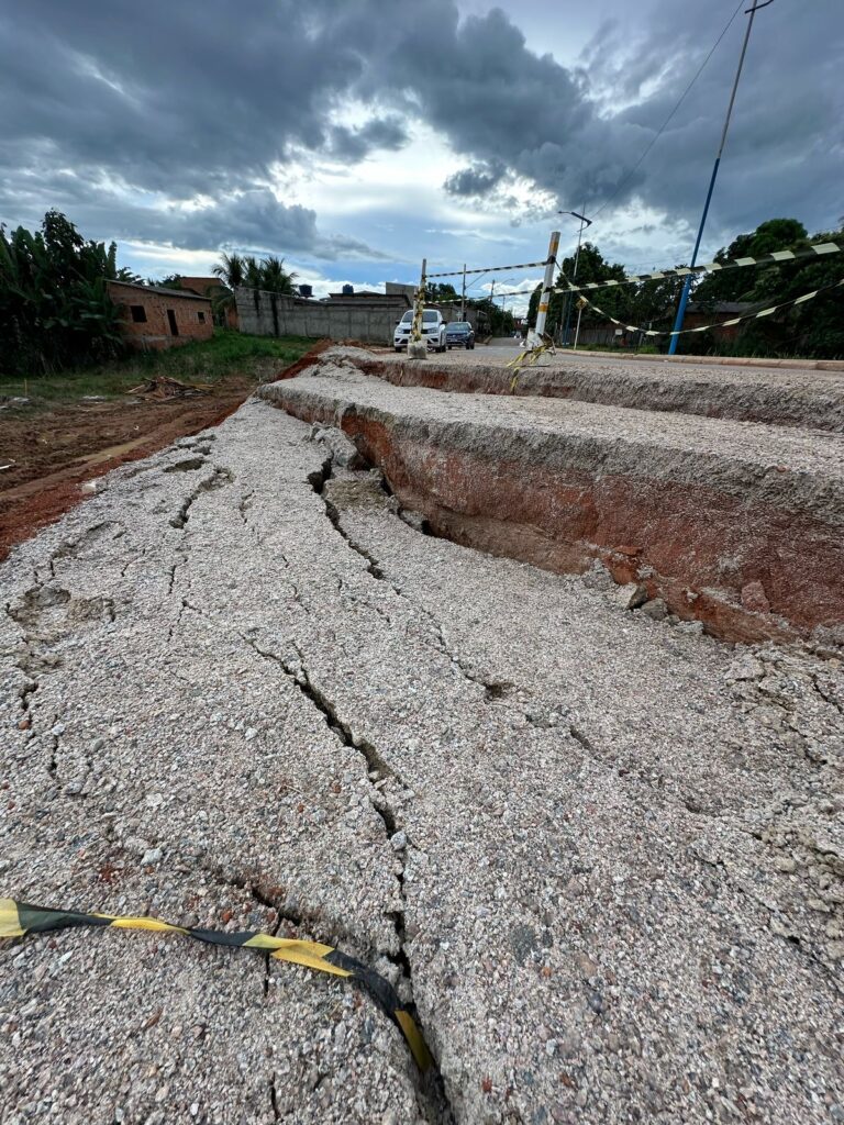 Após passar por reparos, cabeceira da Ponte da Judia apresenta nova erosão