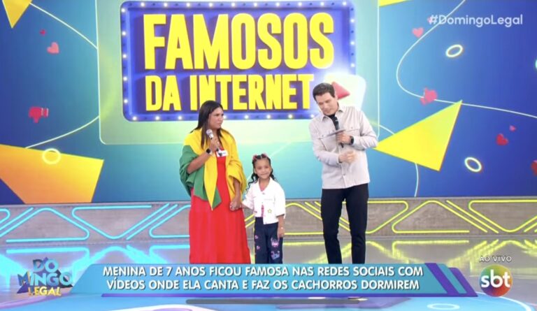 Acreana brilha no Domingo Legal e leva segundo lugar com seu talento com pinschers