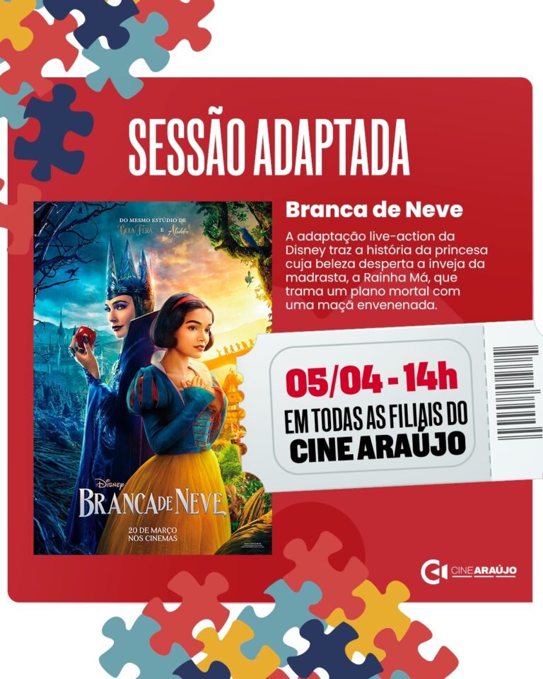 Via Verde Shopping e Cine Araújo anunciam sessão de cinema gratuito, sessão adaptada e grandes estreias em abril