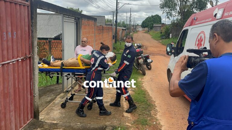 Homens sofrem acidente enquanto trabalhavam em Rio Branco e vão parar no Pronto Socorro