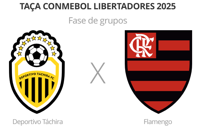 Deportivo Táchira x Flamengo: onde assistir ao vivo, horário e escalações