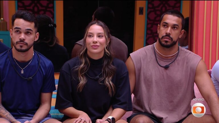 Tadeu Schmidt adverte Maike, João Pedro e Vinícius antes de anunciar eliminação