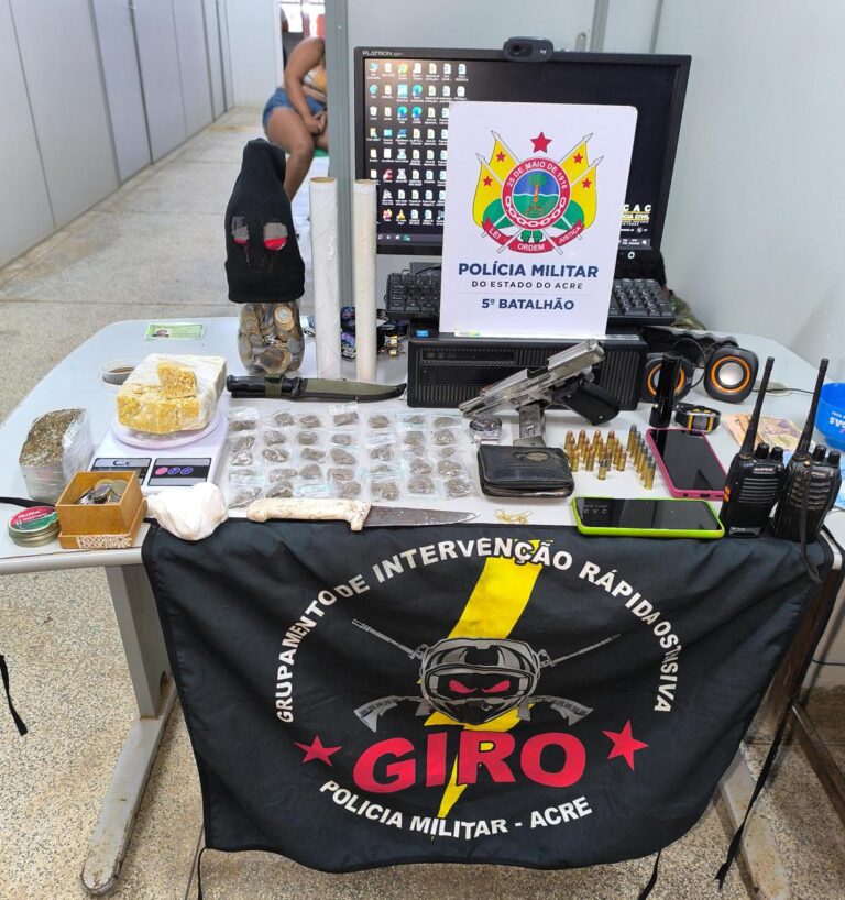 GIRO prende dois membros do PCC e apreende drogas, armas e dinheiro em Epitaciolândia