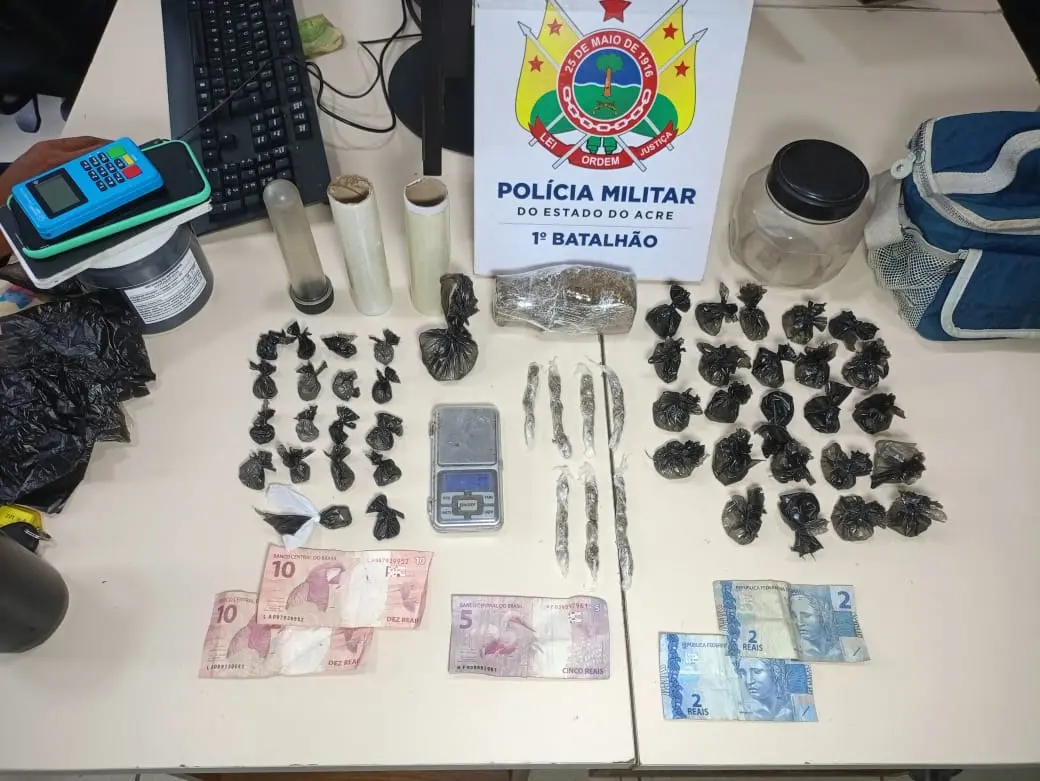 Homem é preso por tráfico de drogas após tentativa de fuga no bairro João Eduardo, em Rio Branco