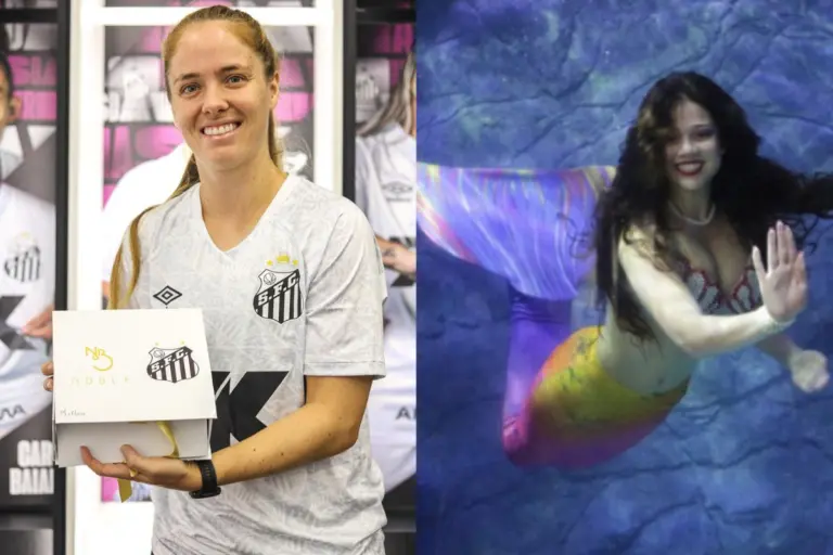 sereia-em-aquario-faz-cha-revelacao-para-atacante-do-santos.-video