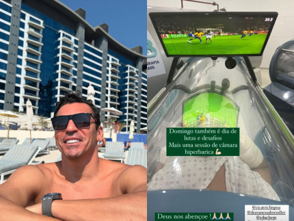 ex-jogador-lucio-mostra-tratamento-em-camera-hiperbarica-apos-ter-corpo-queimado