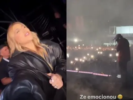 Virginia e Zé Felipe se emocionam durante show em Portugal: “Sofrendo com motivo”