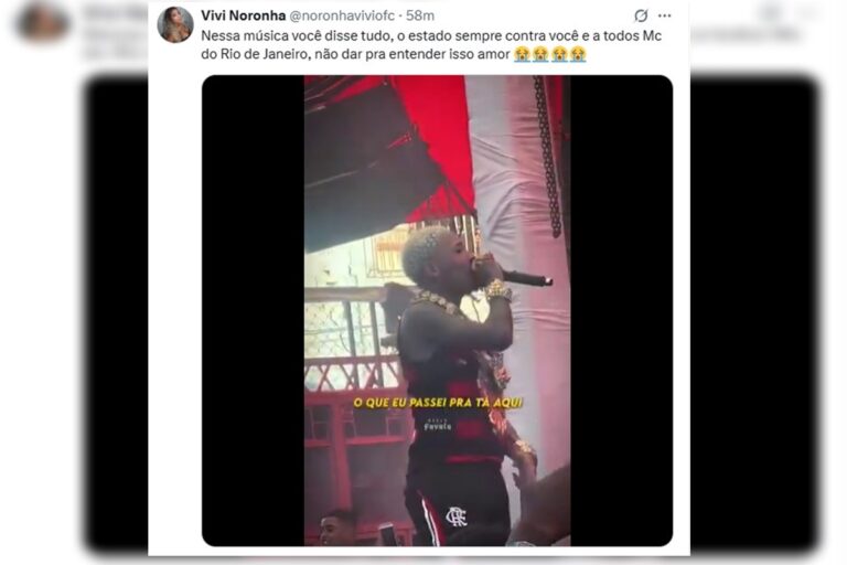 “O Estado sempre contra você”, diz mulher de MC Poze sobre prisão