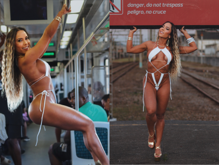 mulher-melao-faz-ensaio-ousado-em-trem-e-policia-e-acionada-no-rio:-“os-passageiros-amaram”