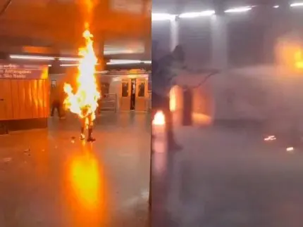 Idoso coloca fogo no próprio corpo em estação do metrô de São Paulo