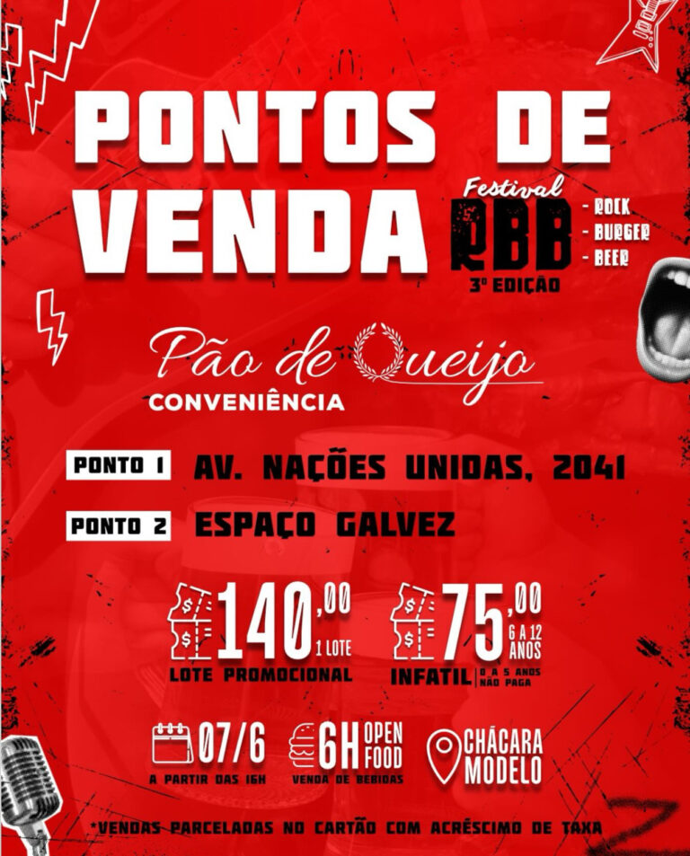 Festival RBB 3.0: edição histórica promete lotar Rio Branco com rock, hambúrguer e cerveja