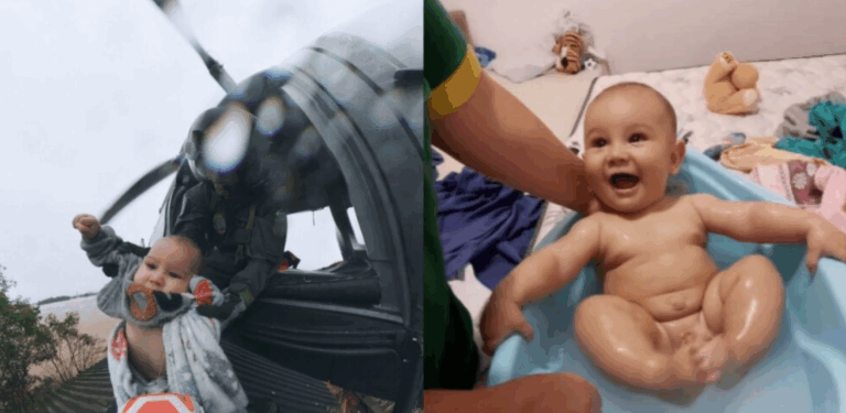 Bebê resgatado de helicóptero nas enchentes no RS morre um ano depois