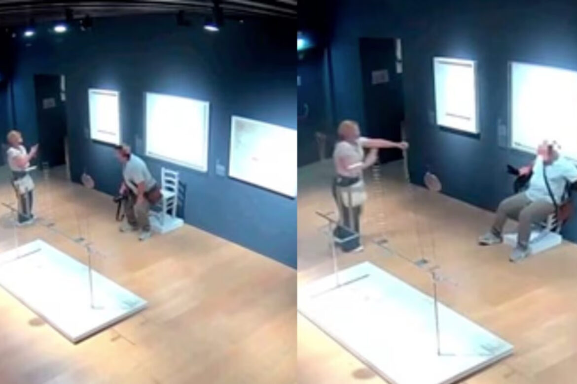 turista-que-quebrou-cadeira-de-cristais-e-processado-por-museu.-video