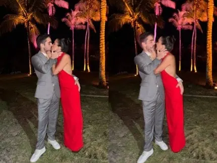 João Silva surge em clima de romance com a namorada em festa na Bahia