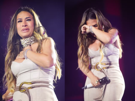 Simone recebe presente inusitado de fã durante show e celebra: “Muito lindo”