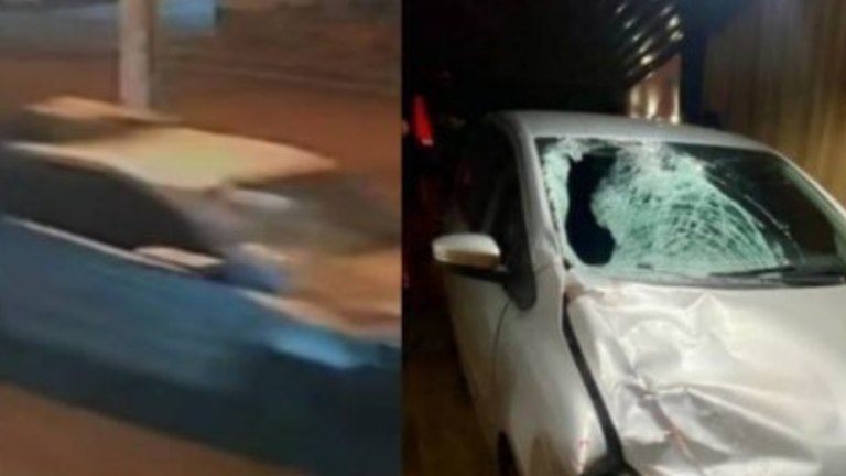 Motorista mata mulher de 22 anos atropelada e dirige com o corpo pendurado ao carro
