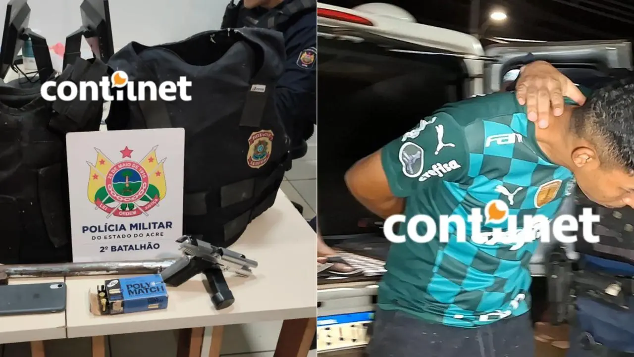 Dupla é presa na Cidade do Povo com armas, munições e colete à prova de balas da Polícia Federal