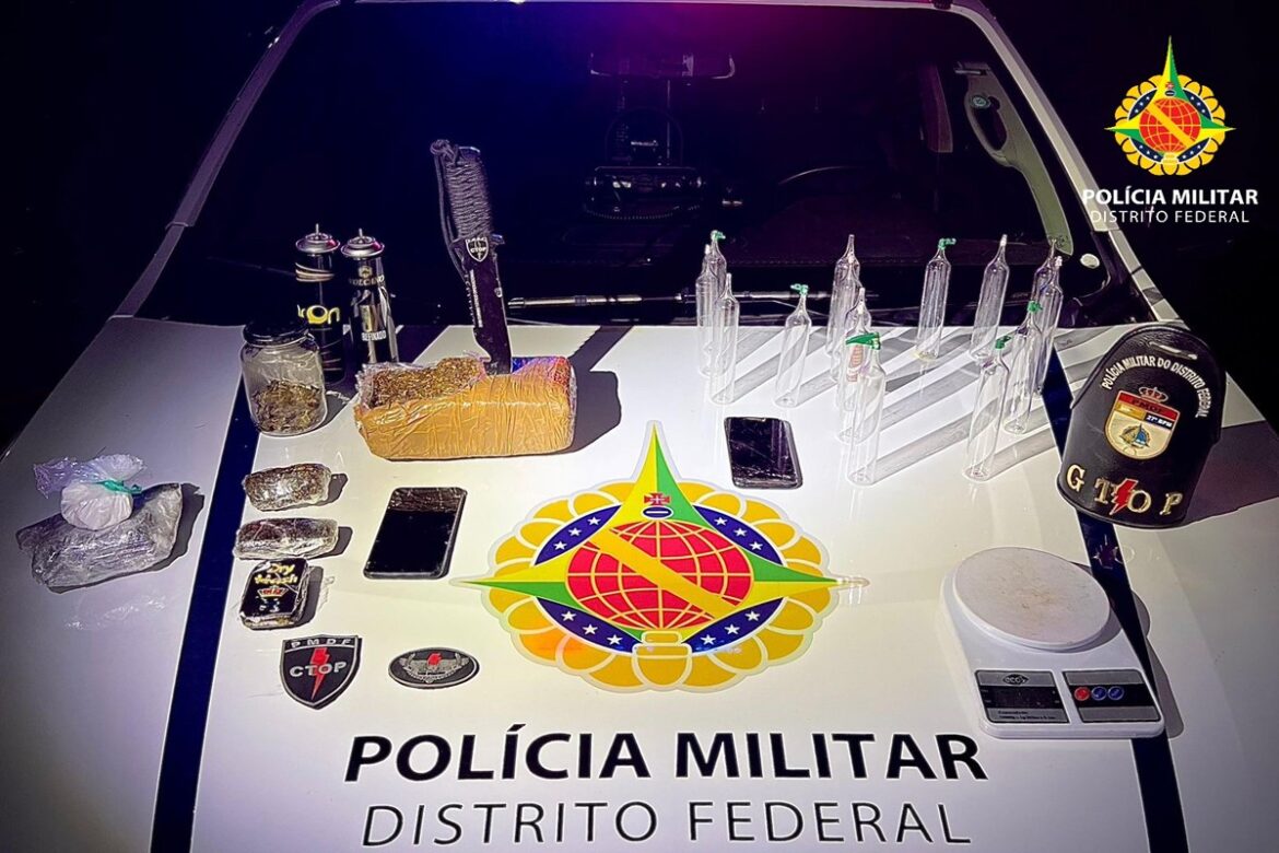 pmdf-apreende-r$-60-mil-em-maconha,-cocaina-e-dry-ice