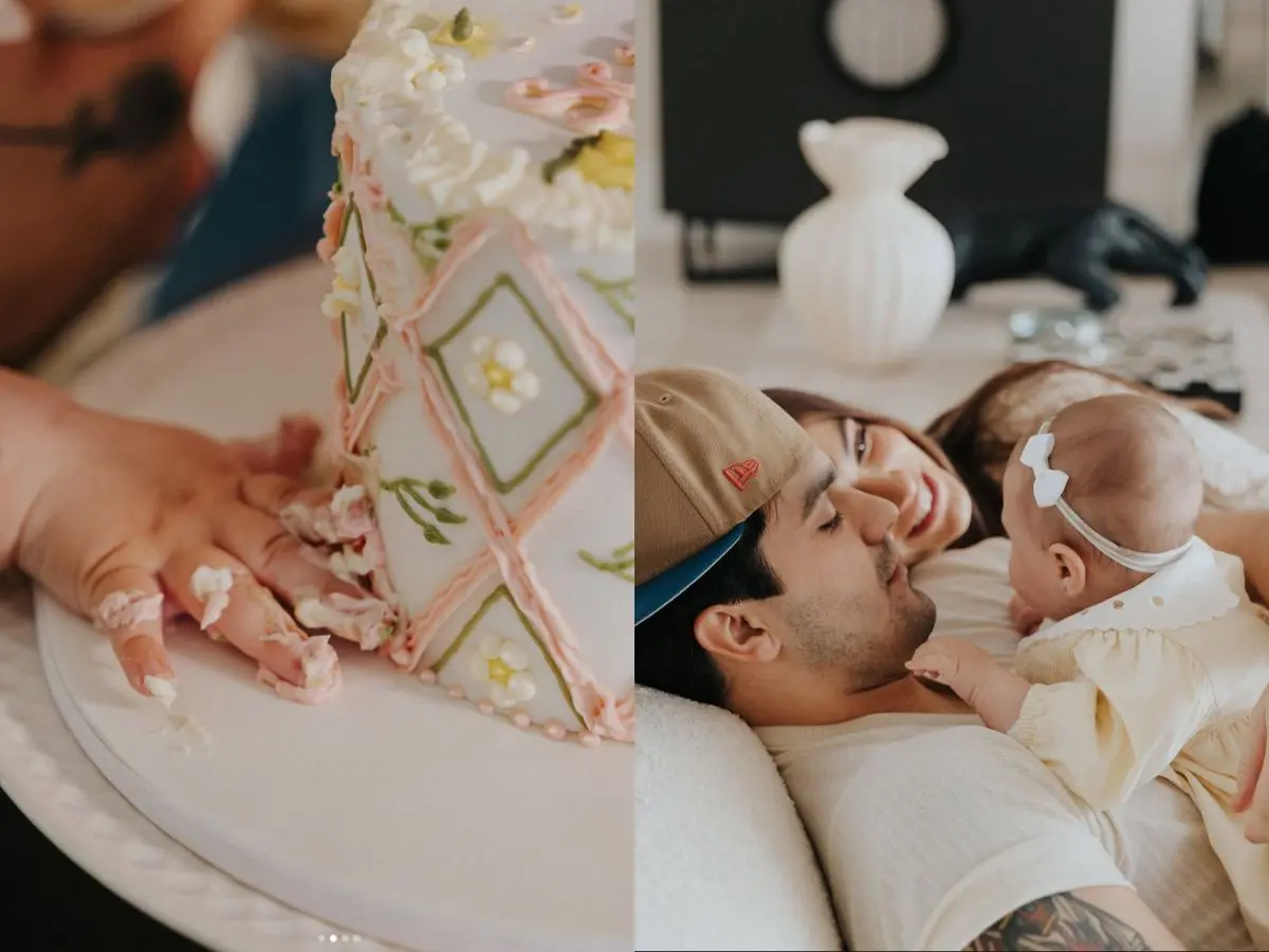 “Boneca de porcelana”: Luan Santana e Jade Magalhães celebram 7 meses da filha