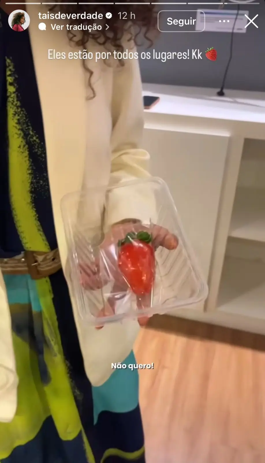 Taís Araújo fica de fora de trend e dispensa morango do amor: “Me recuso”