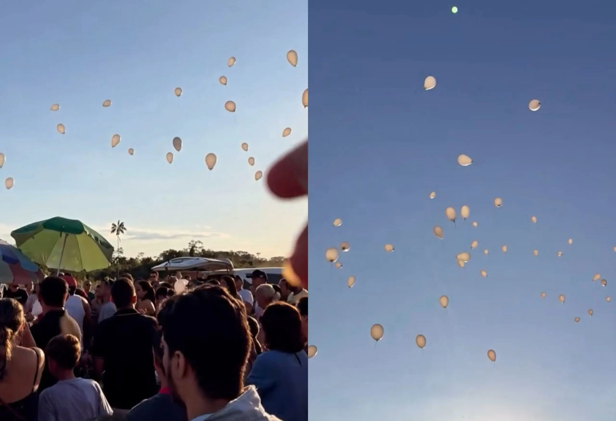 Emoção e soltura de balões marcam sepultamento de jovem que morreu após acidente com linha de cerol