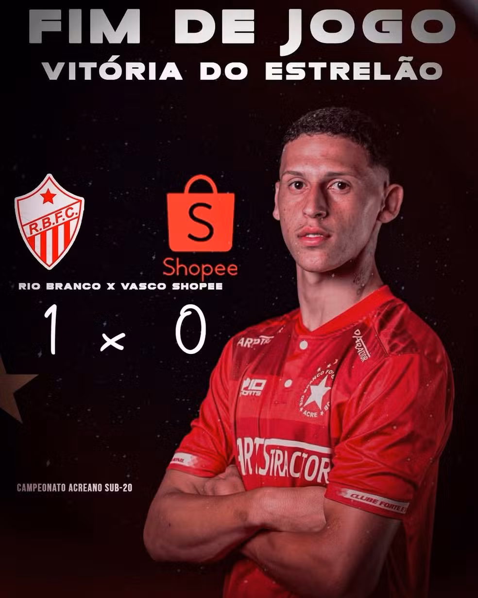 Rio Branco elimina rival no sub-20 e provoca time nas redes: ‘Vasco da Shopee’