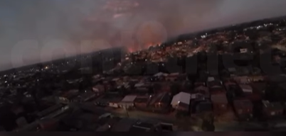Incêndio de grandes proporções atinge área nos fundos de escola em Rio Branco