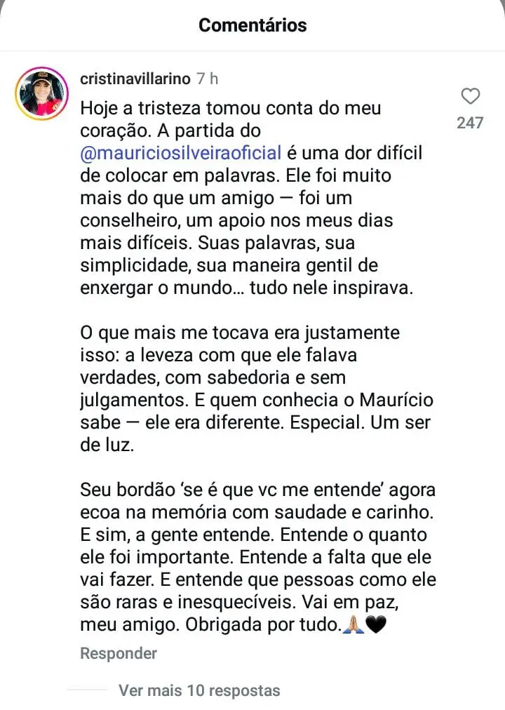 “Tudo nele inspirava”, diz amiga ao se despedir do ator Mauricio Silveira