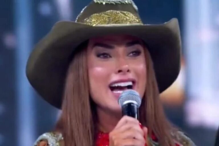 Nicole Bahls é “exorcizada” por Milton Cunha no Dança dos Famosos