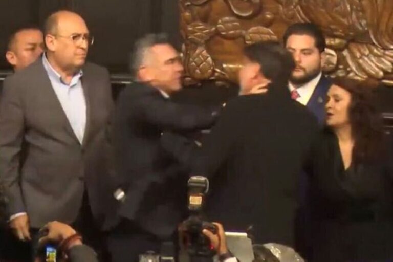 Senadores mexicanos trocam tapas e empurrões durante sessão. Vídeo