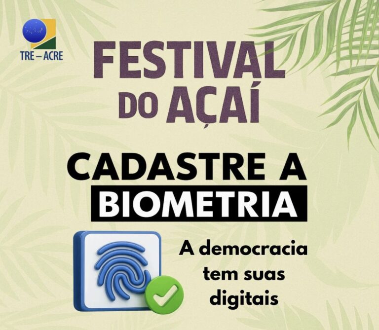 TRE-AC oferece atendimento para cadastramento biométrico durante Festival do Açaí em Feijó