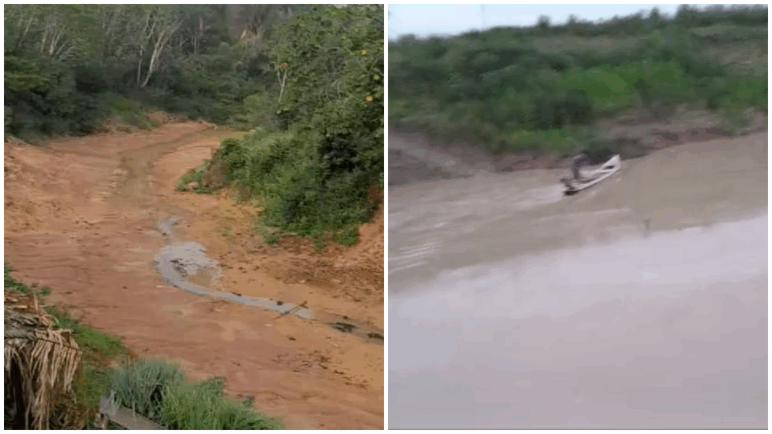 No Acre, rio que costuma secar no verão enche de repente e surpreende moradores