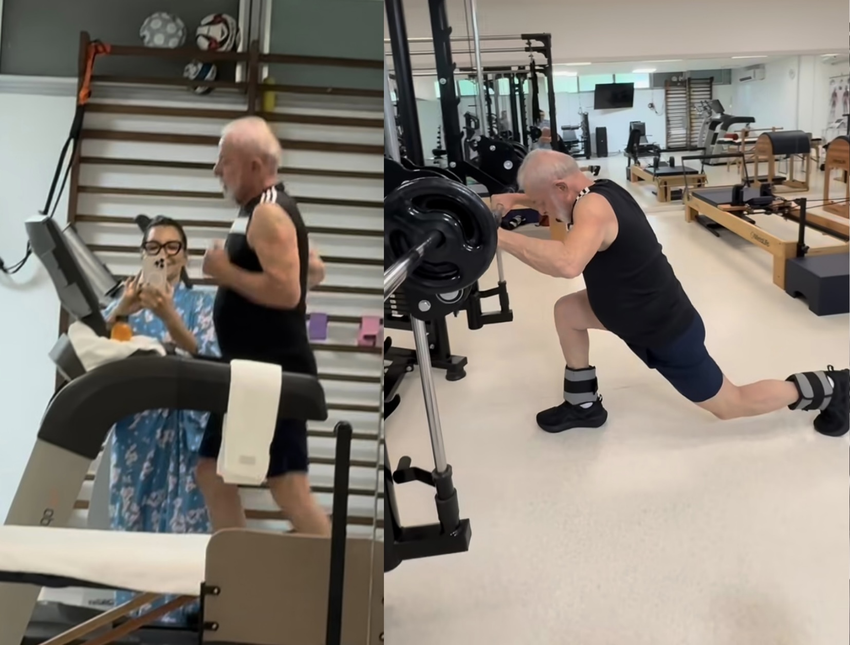 Mostrando boa forma, Lula compartilha vídeo treinando em academia e destaca cuidados com a saúde