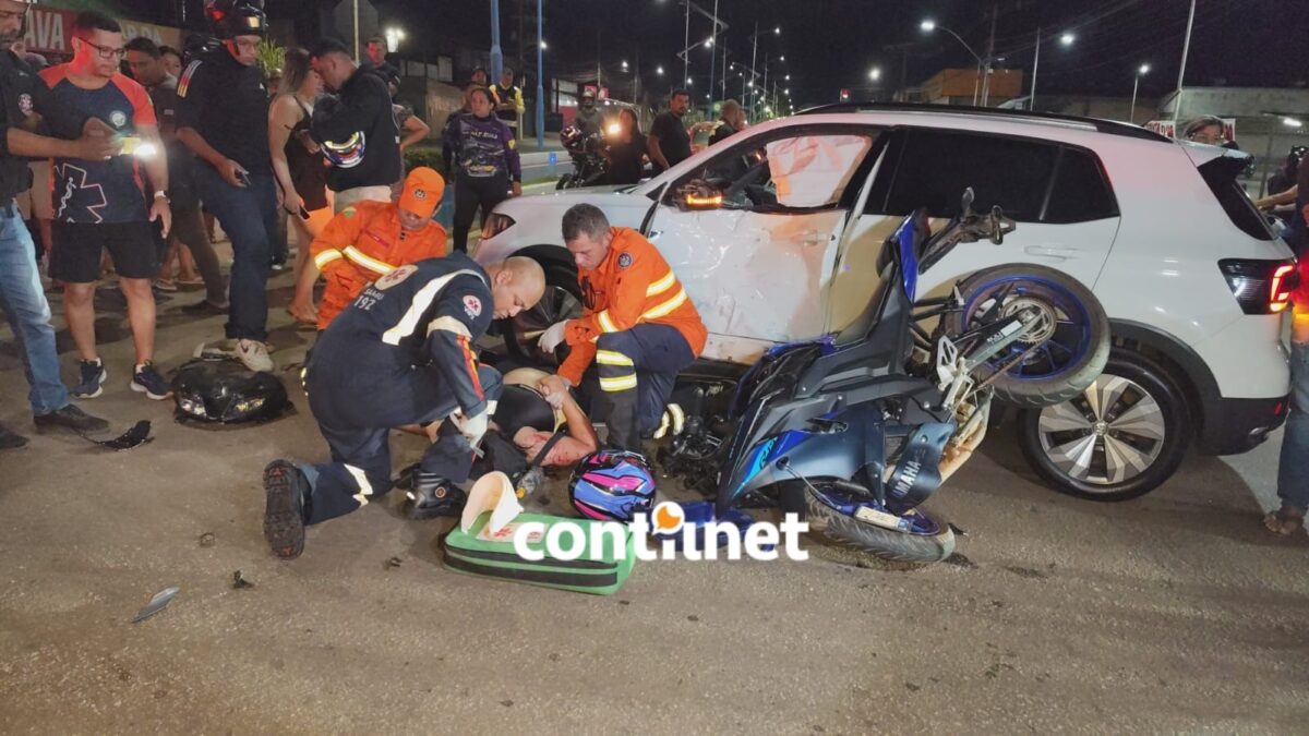 Acidente na Via Chico Mendes deixa jovem motociclista em estado grave; veja detalhes Acidente na Via Chico Mendes deixa jovem motociclista em estado grave; veja detalhes