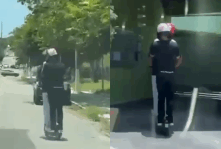 Casal chega de patinete elétrico em motel e cena viraliza nas redes