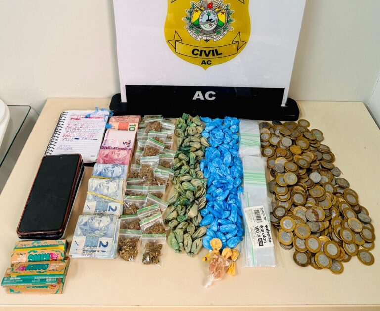 Polícia Civil desarticula ponto de drogas no Centro de Cruzeiro do Sul e prende casal