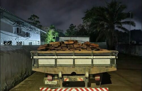 Polícia apreende quase 8,5 metros cúbicos de madeira ilegal no interior do Acre Polícia apreende quase 8,5 metros cúbicos de madeira ilegal no interior do Acre