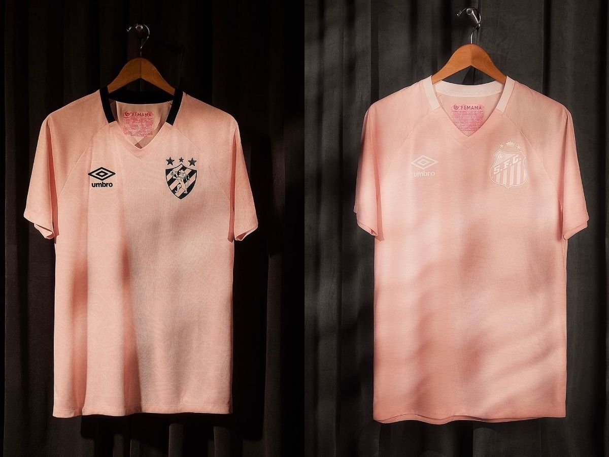 Clubes de futebol lançam camisas especiais e se unem em campanha pelo Outubro Rosa