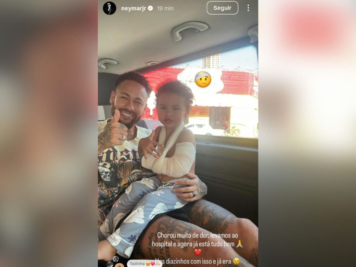 neymar-tranquiliza-fas-apos-susto-com-mavie-e-mostra-filha-com-o-braco-enfaixado