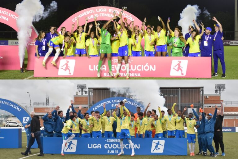 Brasil conquista títulos feminino e masculino na Conmebol Evolución
